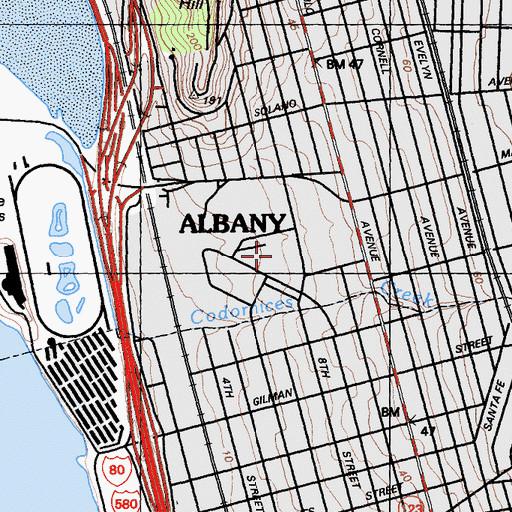 Topographic Map of University Village, CA