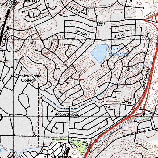 Topographic Map of Fairmead Park, CA