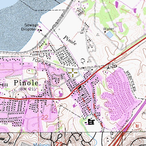 Topographic Map of Fernandez Park, CA