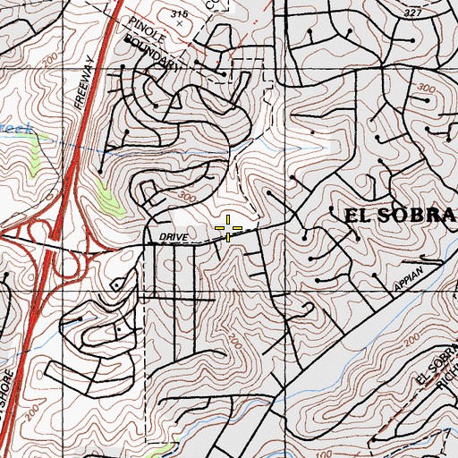 Topographic Map of First Baptist Church of El Sobrante, CA