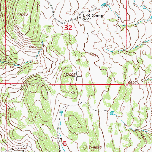 Topographic Map of L. R. Camp, CO