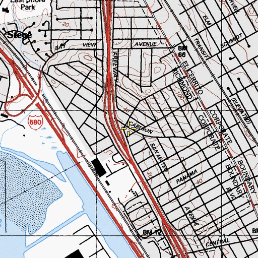 Topographic Map of Pacific Academy, CA