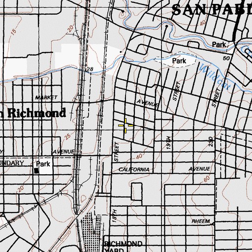 Topographic Map of Power House Evangelist Center, CA