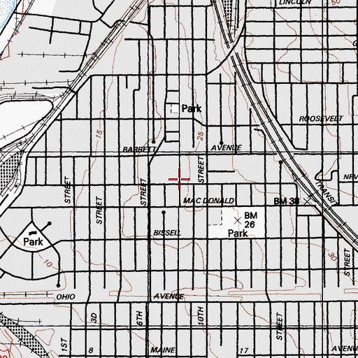 Topographic Map of Kaiser Permanente Richmond Medical Center, CA