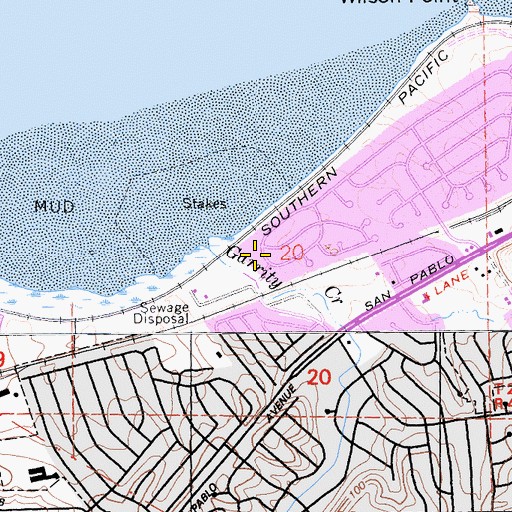 Topographic Map of Seaview Elementary School (historical), CA