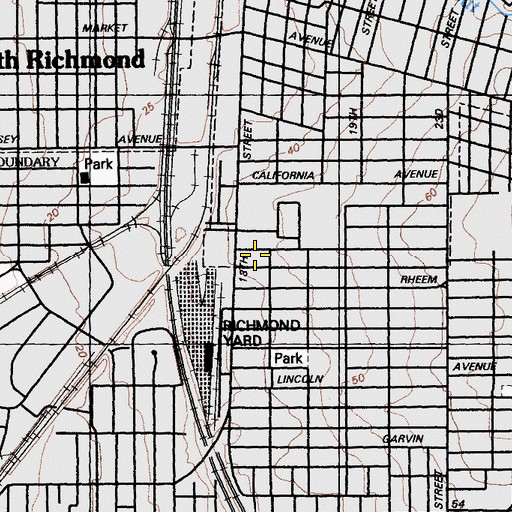 Topographic Map of Sion Church of God in Christ, CA