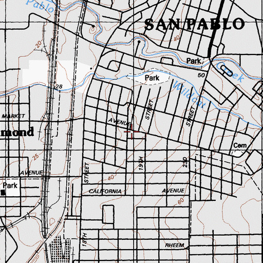 Topographic Map of Temple La Hermosa, CA