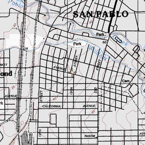 Topographic Map of Temple La Hermosa, CA