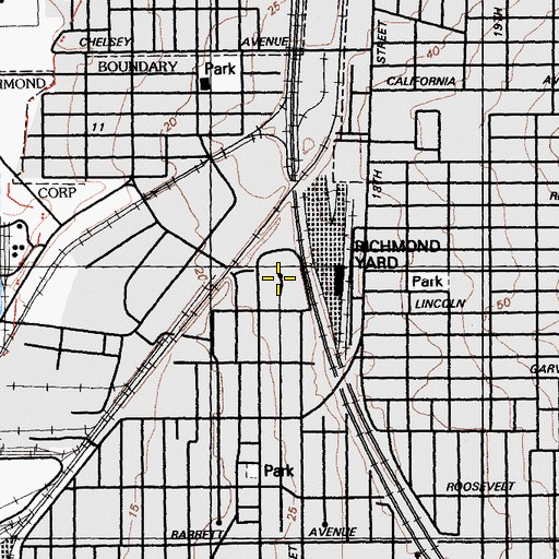 Topographic Map of Triangle Court, CA