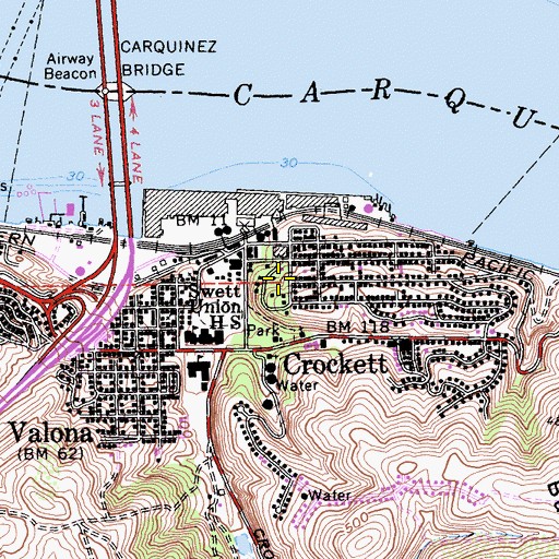 Topographic Map of Crolona Heights, CA
