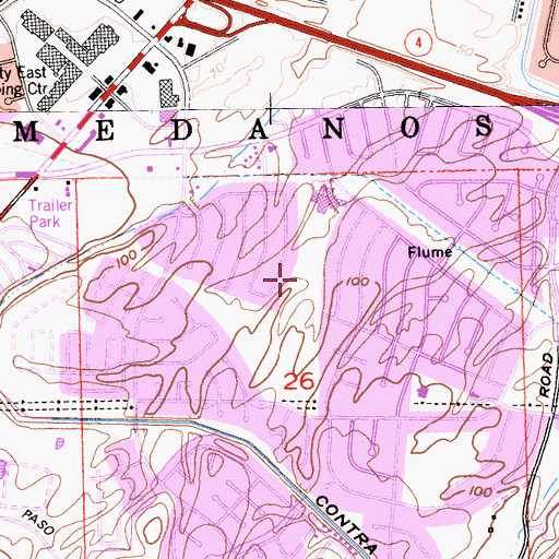 Topographic Map of Gentrytown Park, CA