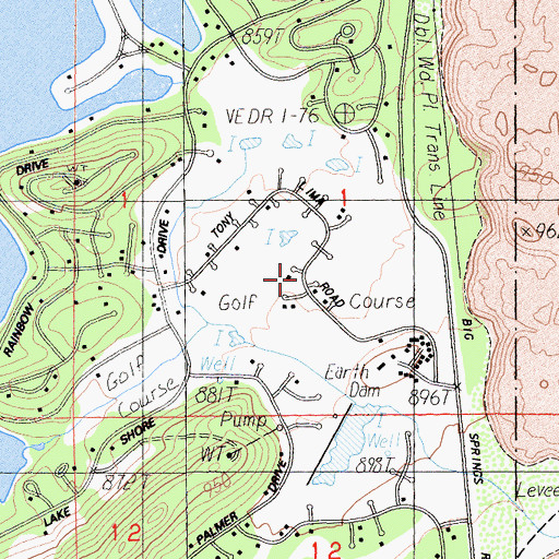 Topographic Map of Lake Shastina Golf Resort, CA