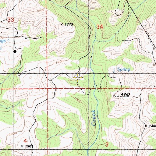 Topographic Map of Bowman Ranch, CA