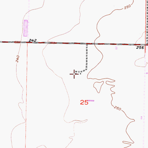Topographic Map of College Ranch, CA
