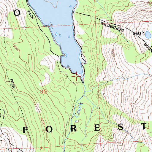 Topographic Map of Emigrant Creek, CA