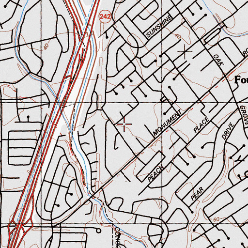 Topographic Map of Cambridge Park, CA