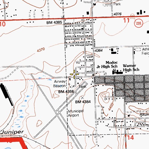 Topographic Map of Kingdom Hall of Jehovahs Witnesses, CA