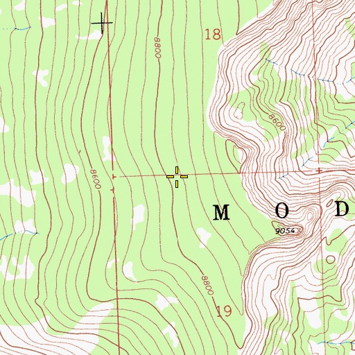 Topographic Map of South Warner Wilderness, CA