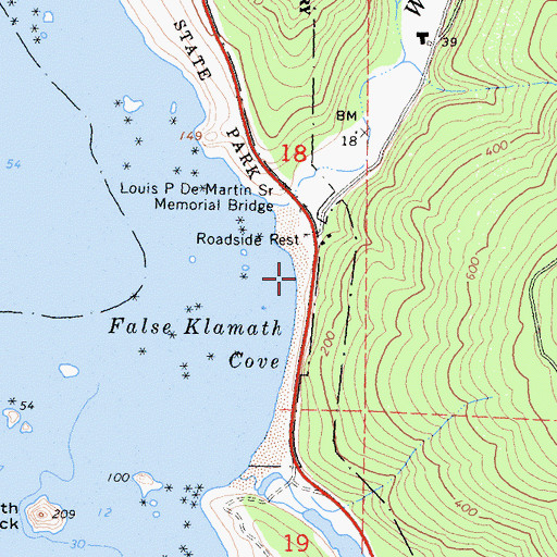 Topographic Map of Wilson Creek Beach, CA
