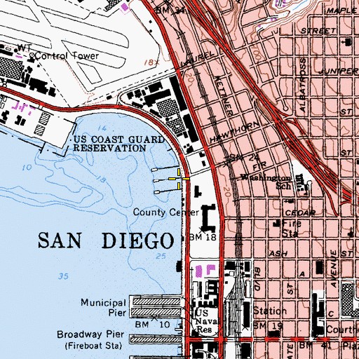 Topographic Map of Embarcadero, CA