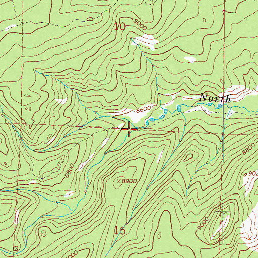 Topographic Map of Pearl Creek, CO