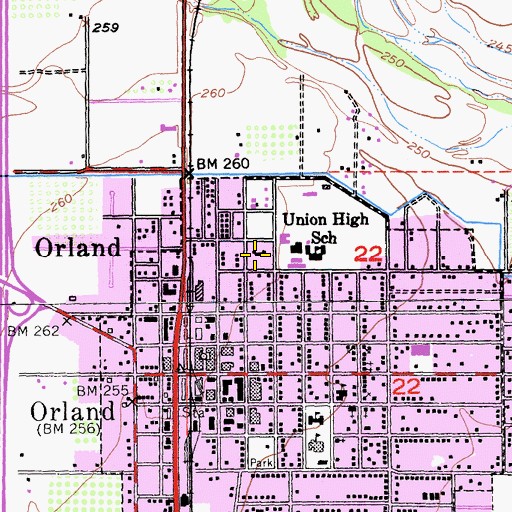 Topographic Map of Legion Memorial Park, CA