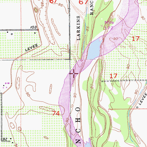 Topographic Map of Reilly Landing, CA