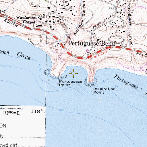 Topographic Map of Smugglers Cove, CA