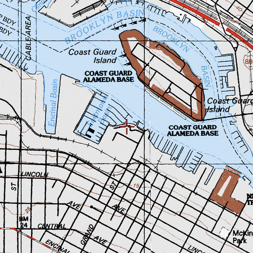 Topographic Map of Hibbards Wharf, CA