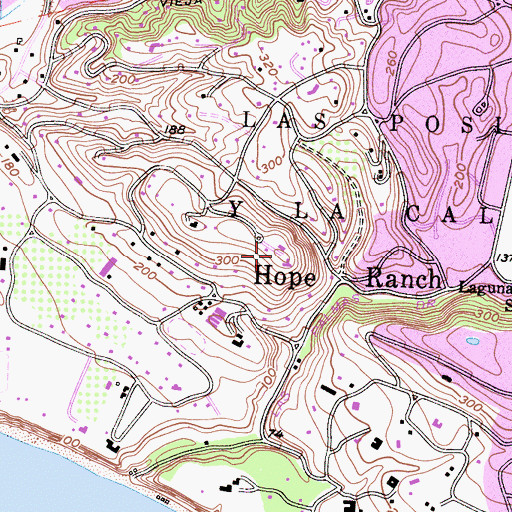 Topographic Map of More Mesa, CA