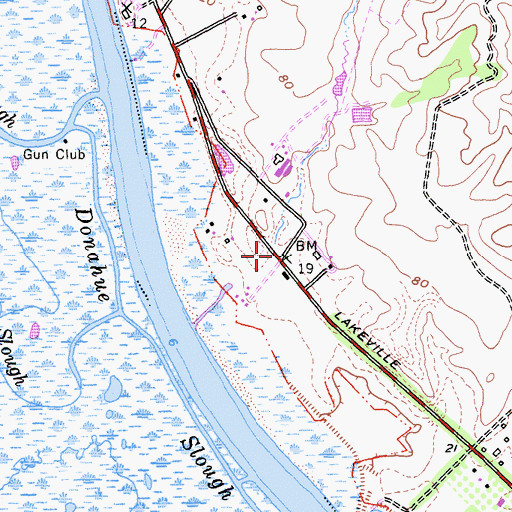 Topographic Map of Lake School (historical), CA