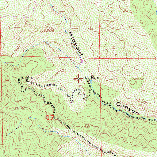 Topographic Map of Kronkite Ranch, CA
