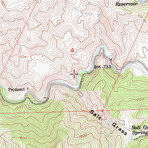 Topographic Map of Lawley Ranch, CA