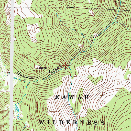 Topographic Map of Housmer Creek, CO