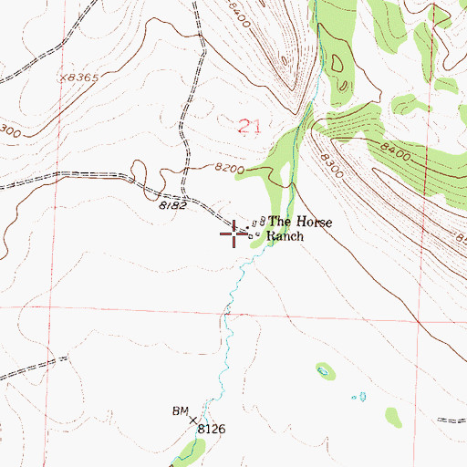 Topographic Map of The Horse Ranch, CO