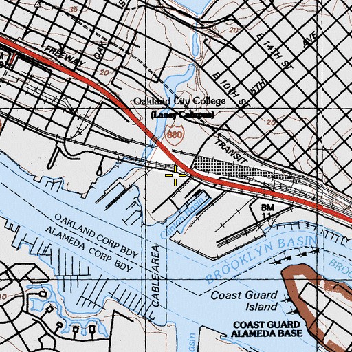 Topographic Map of Clinton Station (historical), CA