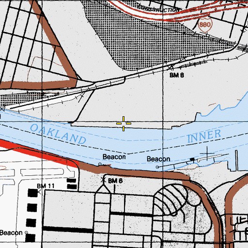 Topographic Map of Middle Harbor Terminal, CA