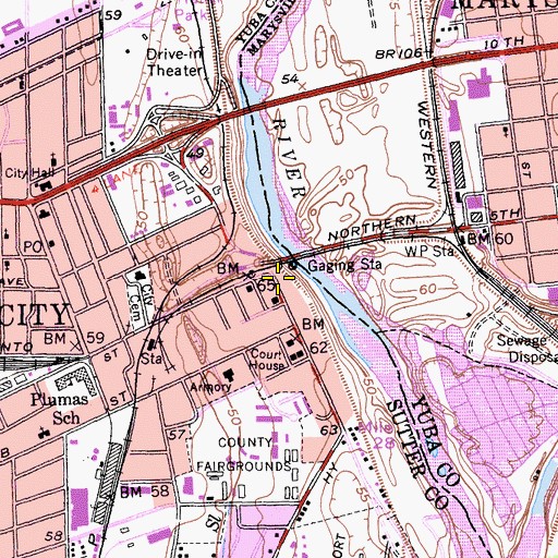 Topographic Map of Veterans Park, CA