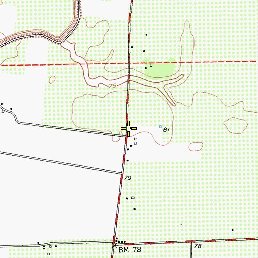 Topographic Map of Honcut School (historical), CA