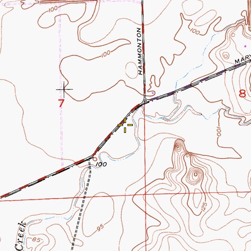 Topographic Map of Lanes Ranch (historical), CA