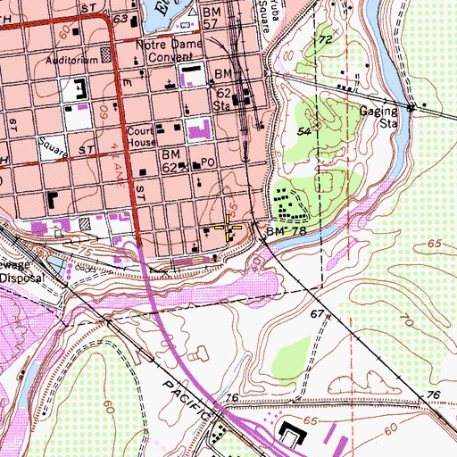 Topographic Map of Buddhist Church of Marysville, CA