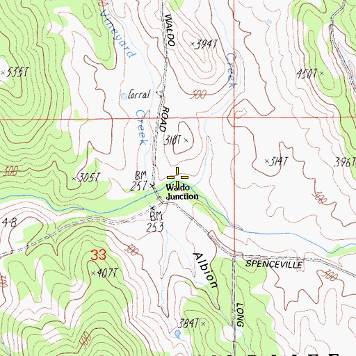 Topographic Map of Cabbage Patch, CA