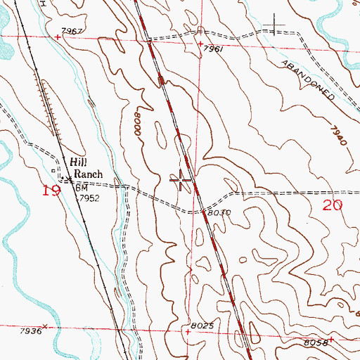 Topographic Map of Hill Ranch, CO