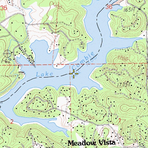 Topographic Map of Combie Crossing (historical), CA