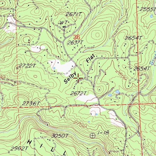 Topographic Map of Shelby Flat (historical), CA