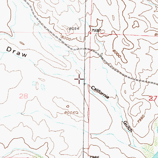 Topographic Map of Monahan Draw, CO