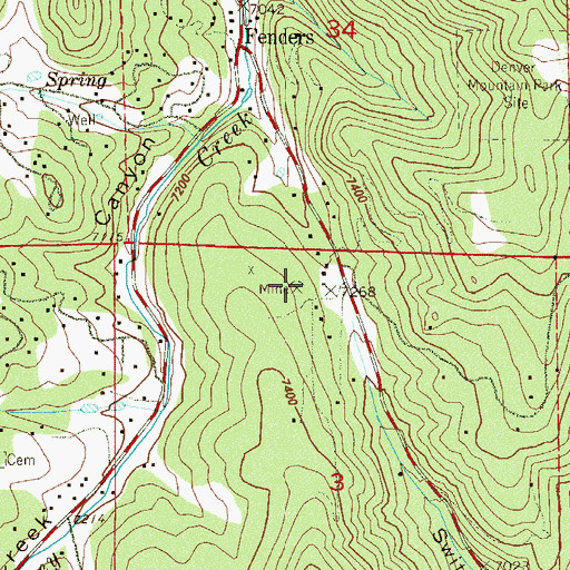 Topographic Map of Bigger Mica Mine, CO