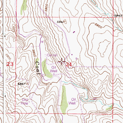 Topographic Map of Buckley Field Manganese Deposit Number One Mine, CO