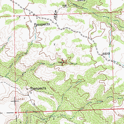 Topographic Map of Horseshoe Claims Number Ten Mine, WY
