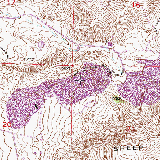 Topographic Map of Congo Incline Mine, WY